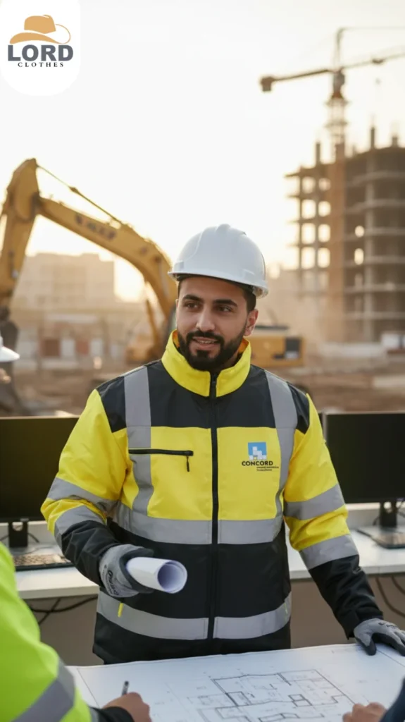 جاكت مبطن شتوي مع شرائط عاكسة (Saftey Jacket ) | لورد يونيفورم