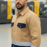 تصميم يونيفورم مخصص لعمال المصانع مع شرائط عاكسه | لورد يونيفورم